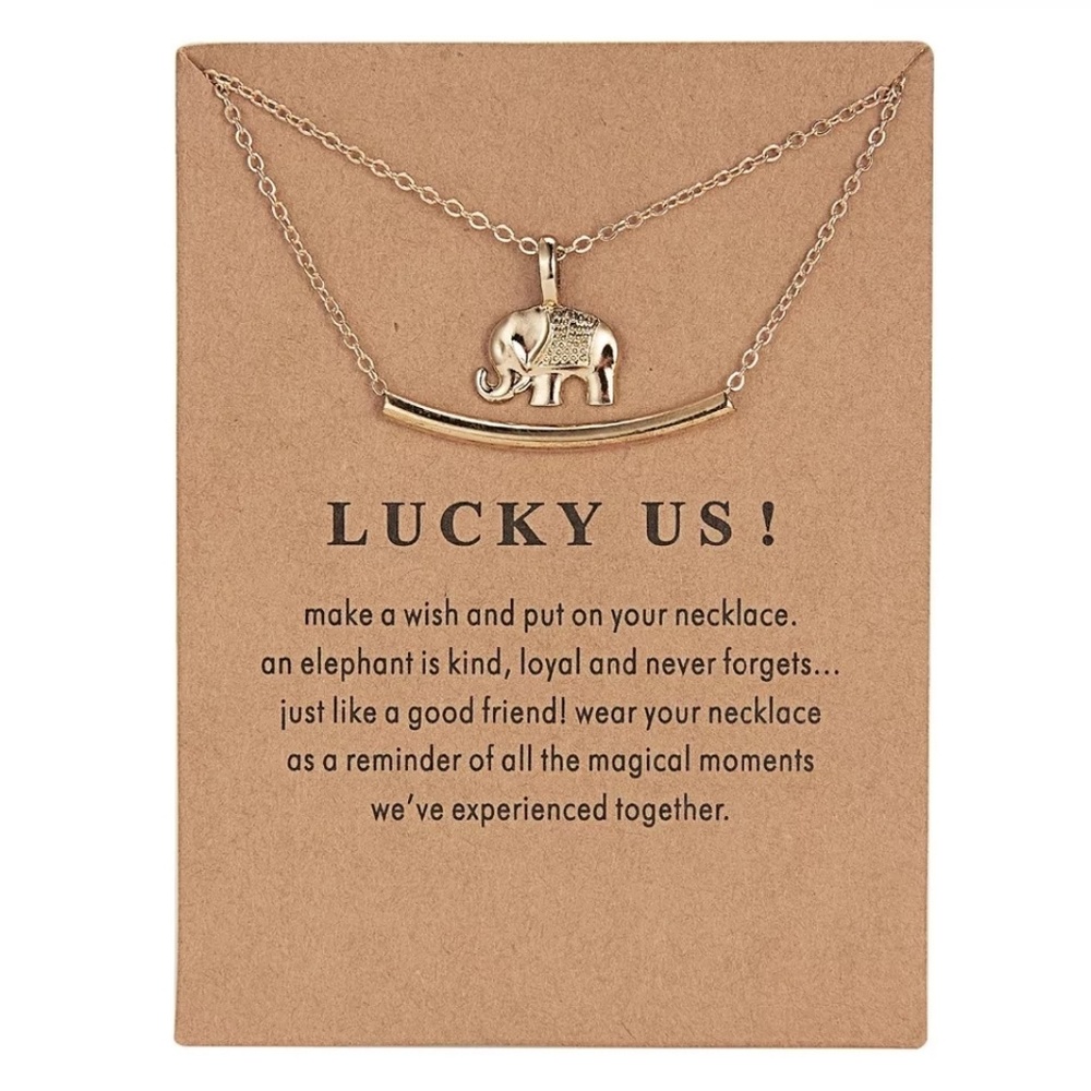 💥[2 for $10]💥 Gold Lucky Us Necklace - Picture 3 of 5